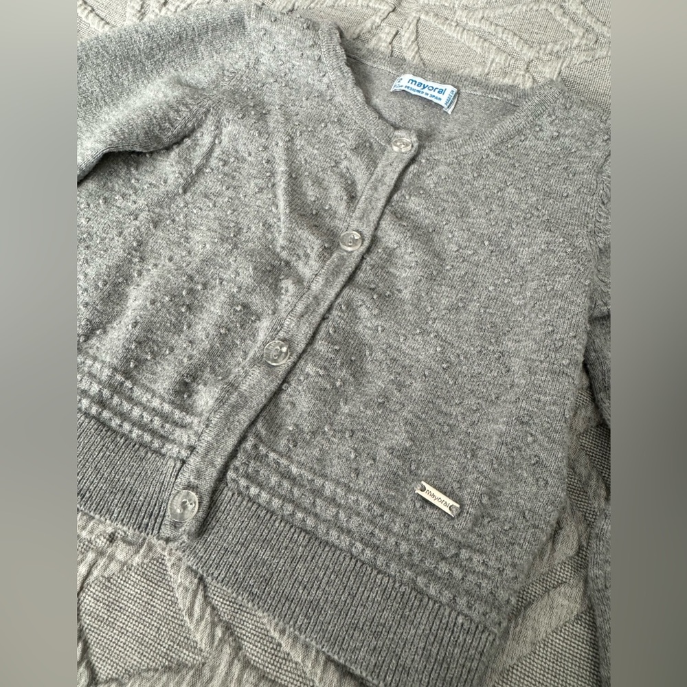 Mayoral grey knit cardigan